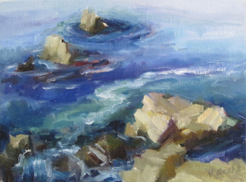 Rocks at Monterey by artist Nancy Grobe